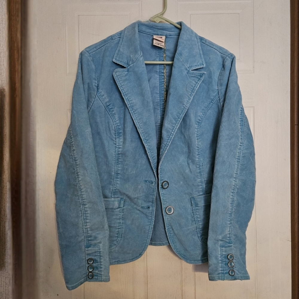 Turquoise Corduroy Blazer/ Jacket